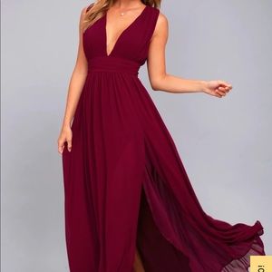 Heavenly Hues Burgundy Maxi Dress by Lulu’s